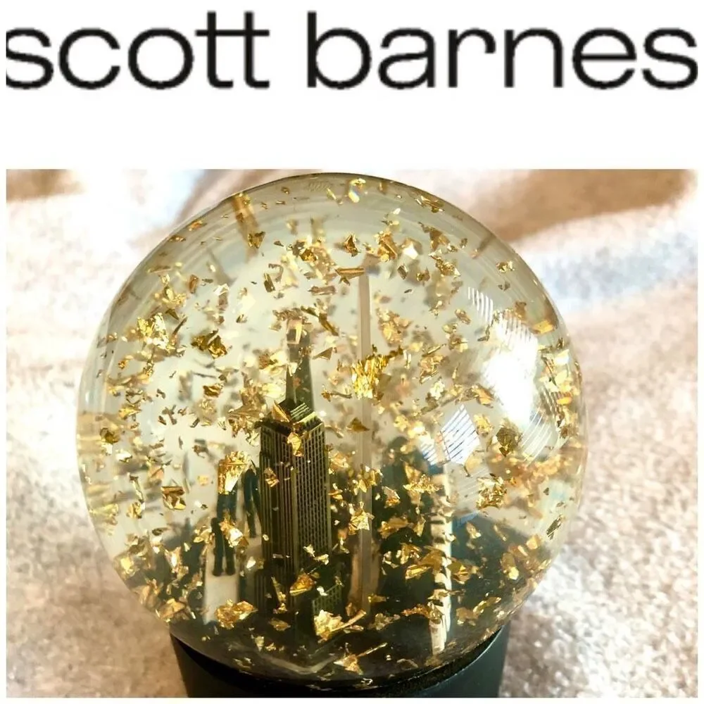 SCOTT BARNES - 🎉HP🎉 NWT - Sparkling “Snow Globe”/Black Presentation Box/Lim. Ed.